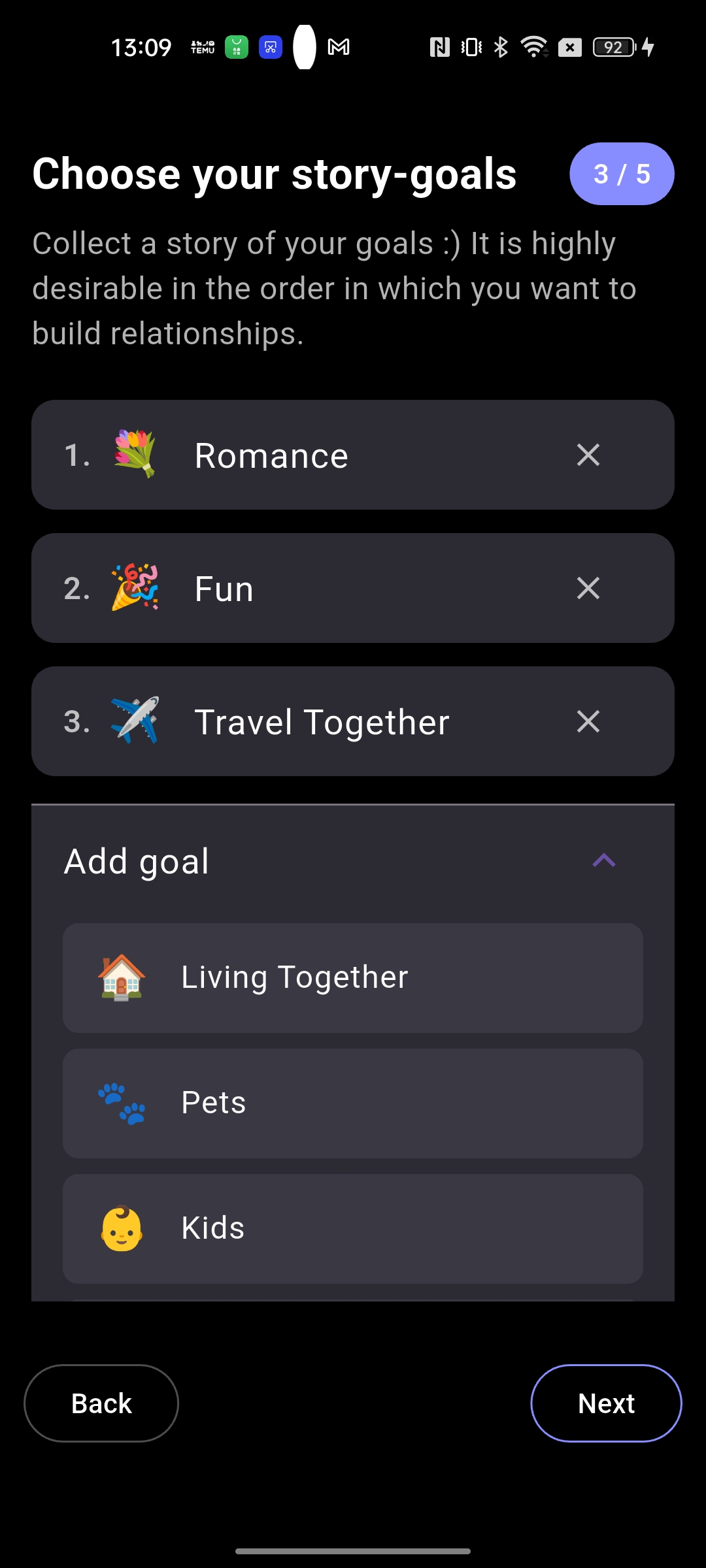Feature Story Goals